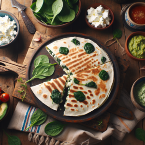 Spinach and Cottage Cheese Quesadilla