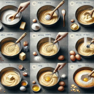 Different methods for incorporating ingredients, from creaming to folding