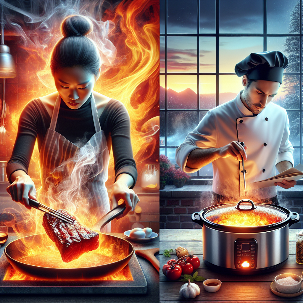 Cooking Techniques: Searing vs. Slow Cooking at Different Temperatures